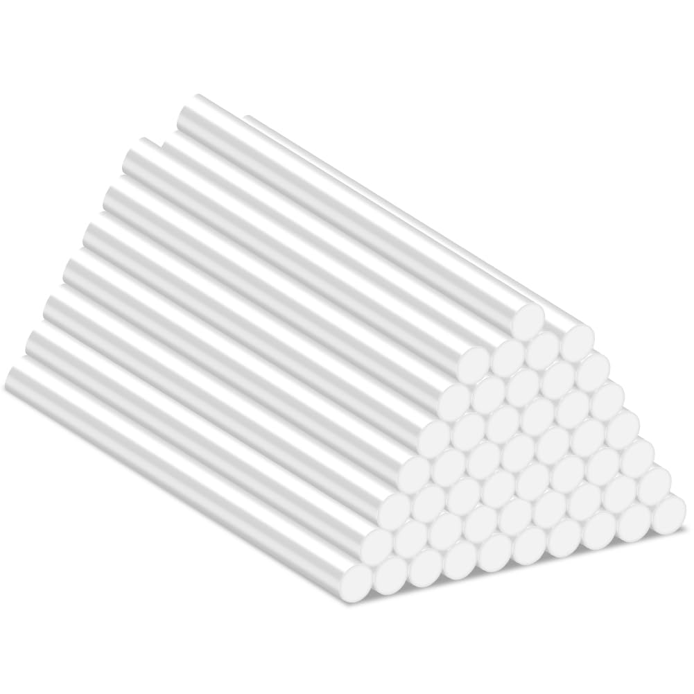 Ainiv 50 Pezzi Stick Colla a Caldo 7 x 100 mm, Bastoncini Trasparenti per Pistola Colla a Caldo, Colla a Caldo Bastoncini per Fai da Te, Artigianato, Riparazioni Domestiche e Fissaggio