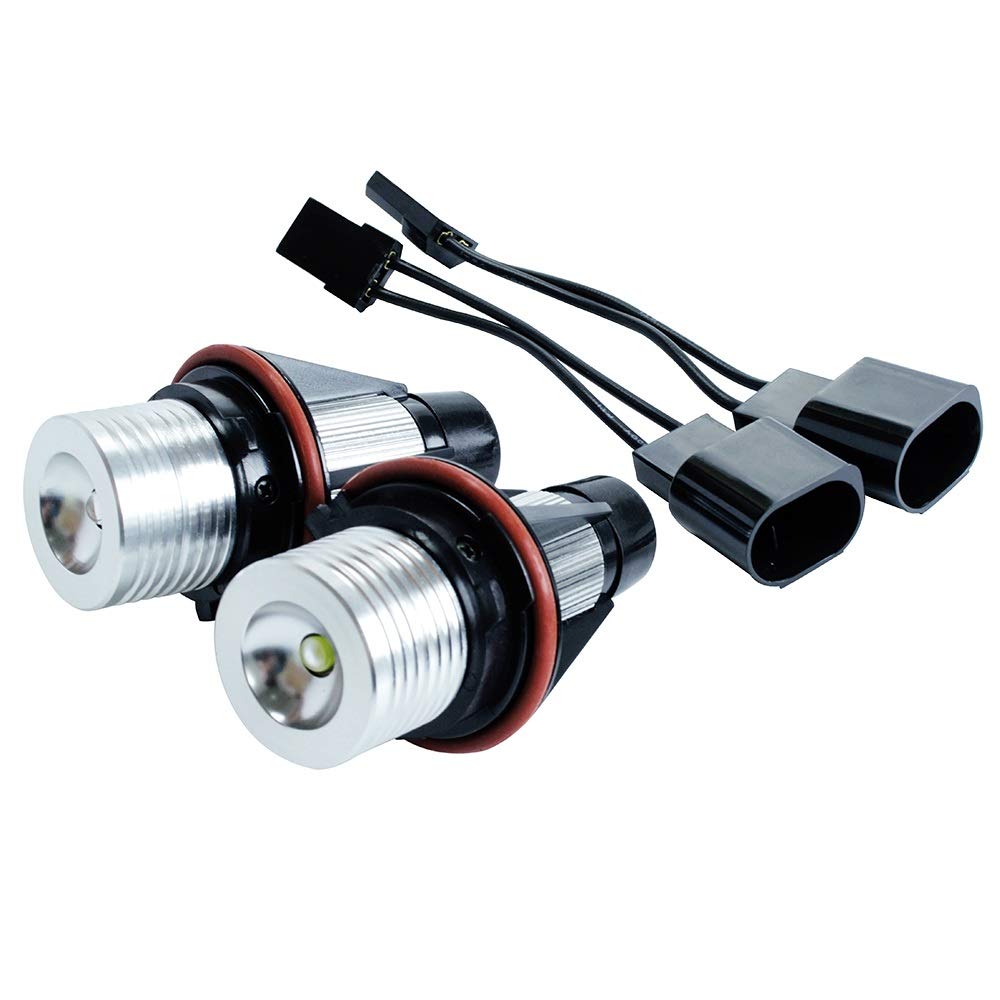 Lampadine Angel Eyes,Occhi d'angelo per auto 1 set 2 * 5W 10W LED Marker ANGELLO ANGELLO Bianco/Blu/Rosso/Giallo Uso adatto per E39 E53 E60 E61 E63 E64(YELLOW)