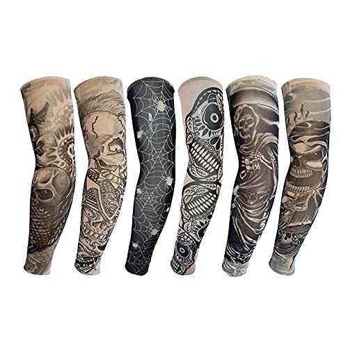 Yariew 6pcs Temporary Tattoo Sleeves, 6pcs Set Arts Temporary Fake Slip On Tattoo Arm Sleeves Kit, Color 4 Yariew 6pcs Temporary Tattoo Sleeves, 6pcs Set Arts Temporary Fake Slip On Tattoo Arm Sleeves Kit, Color 4