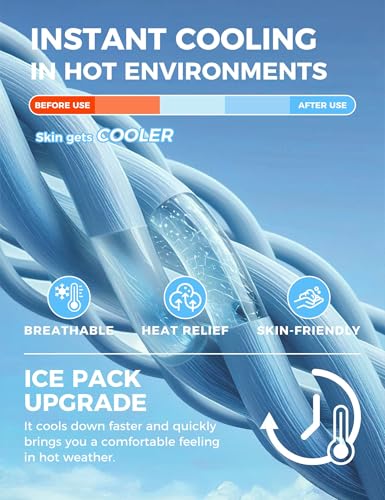 HENNCHEE Cooling Vest for Men & Women Ice Vest with 12 PCS Ice Packs, Body Cool Clothing for Hot Weather Outside Activities Purple XL4