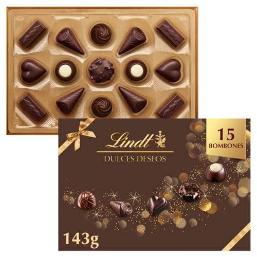Bombones Surtidos Chocolate Negro | 143g | 15 Mini Bombones Gourmet | Cacao Puro| Ideal para Regalo | Formato Emotivo