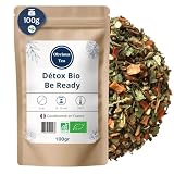 Be Ready Infuso Detox Biologico - Tè Verde Sencha sfuso, 100% Naturale, Senza OGM - Agricoltura Biologica - Confezionato in Francia - Confezione da 100 g (50 tazze)
