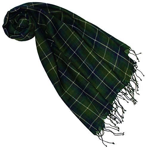 Pashmina LORENZO CANA vert en laine pour femme élégante