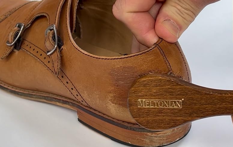 Cepillo de crin de caballo negro Meltonian con mango largo 5
