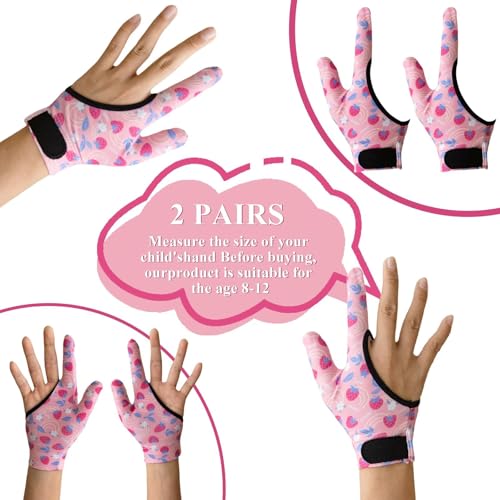 Image of 4pcs Thumb Sucking Guard Gloves Kids Anti Thumb Sucking Glove Chewy Compression Thumb Sucking Stop Nail Biting Finger Biting Glove for Kids Thumb Guard for Ages 5-12