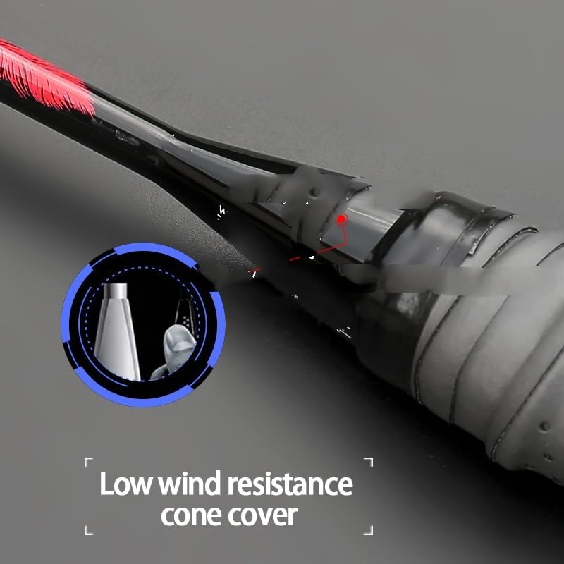 Badminton Set Racchetta da Badminton Ultraleggera 8U 62g G5 in Fibra di Carbonio con Corde, Racchetta Professionale 24-32 libbre