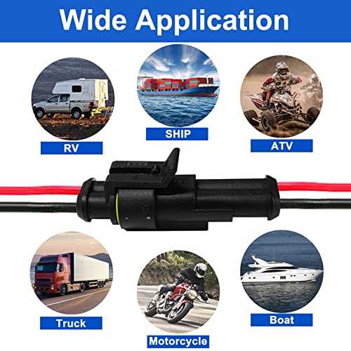 Image of 6 Sets 6 Pin Connector Automotive Electrical Connectors, Way Car Waterproof Electrical Connector Terminals, Wire Connector Plug Kit Male and Female 22-16 AWG