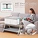 Hichangto Baby Bassinet,Rocking Bassinet with Waterproof Sheet,3 in 1 Baby Bassinets Bedside Sleeper,6 Height Adjustable Bedside Bassinet for Newborn(Grey)