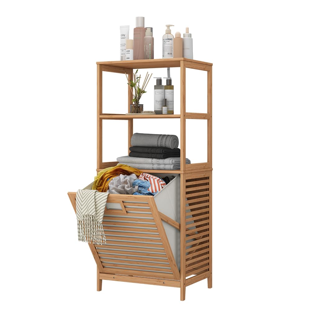 Vicco Armoire de Salle de Bain Novaro, Bambou, 48.3x114cm
