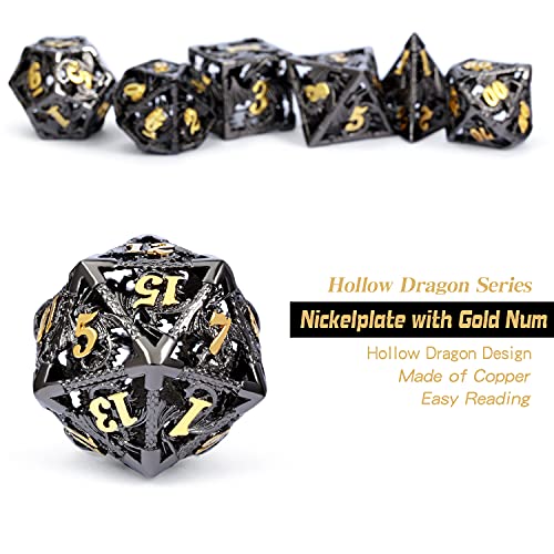 Dragon-Hollow-Metal-DND-Dice-Set-DNDND-7-DD-Die-Set-with-Metal-Gift-Tin-for-Dungeons-Dragon-Game-Black-with-Gold-Number