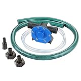 EXTRAUP Portable Self Priming Mini Hand Drill Water Transfer Pump Kit with Suction and Discharge Hose for Water Oil Fluid Transfer