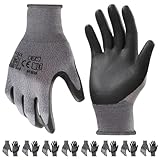 S SATC 8 Paar Arbeitshandschuhe Feinstrick 15 Gauge Handschuhe Herren & Damen mit...