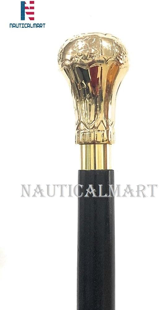Replica of Bat Masterson Brass Knob Handle Walking Cane