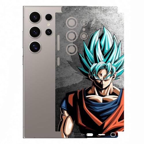 Image of AtOdds Mobile Skin Sticker Wrap | Compatible for Samsung S24 Ultra (5g) | Scratchproof Matte Finish | Full Coverage for All Sides & Camera Protection (Design - Goku)
