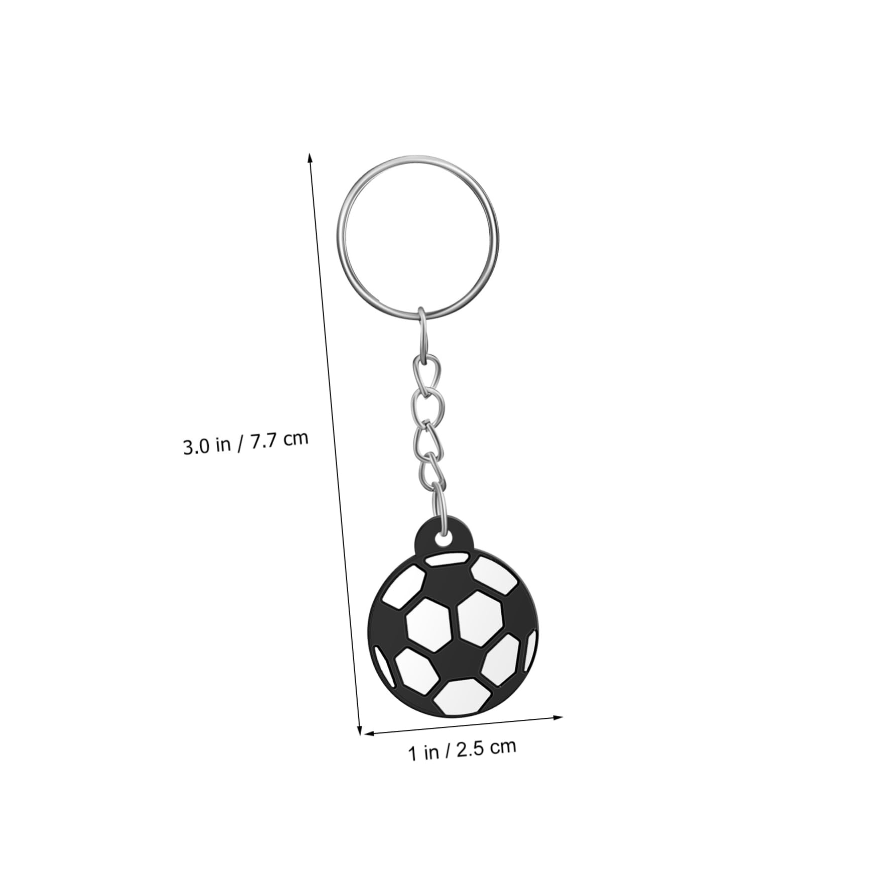 Abaodam 5 Sätze Teiliges Fußball Schlüsselanhänger Mit Pvc Soft Schlüsselringen Kreative Fußball Anhänger Für Rucksäcke Taschen Und Partygeschenke Leichte Sport Deko Für 24 Stück * 5