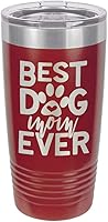 Vista 21 de Best Dog Mom Ever Black Vaso de bebida de 20 oz con pajita Taza de viaje grabada con láser con citas divertidas Comparar con Yeti Rambler Idea