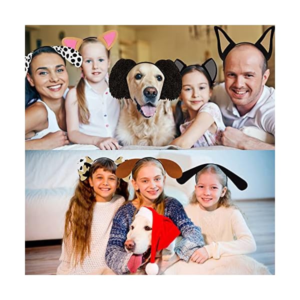 Ppxmeeudc 9pcs dogs ear headbands for pet birthday party favors for costumes dress-up party supplies - image 7