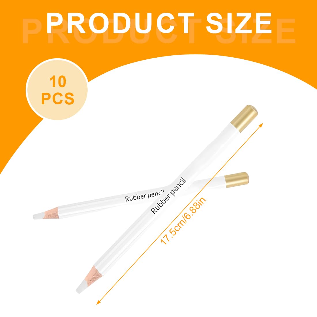 10 PCS Bianco Gomma Matita Morbido Facile da Trasportare e Tenere in Mano Gomma Penna per Artista con Precisione per Artisti e Principianti,Design a Forma di Matitone per Cancellare Con Precisione