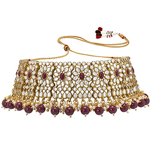 Image of Peora Crystal Faux Pearl Necklace & Jewellery Set Gift for Women