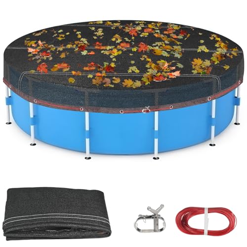 Red para hojas para piscina de 24 pies, malla fina resistente miniatura 1