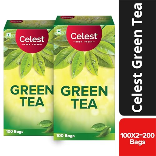 Image of Celest Green Tea, 100 Bags (Pack of 2) | Green Tea | 200 Tea Bags