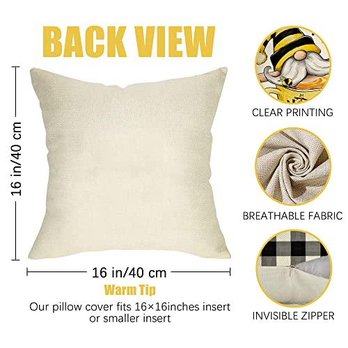 Fahrendom-Spring-Summer-Yellow-Bumble-Bee-Happy-Gnome-Decorative-Throw-Pillow-Cover-16×16-Set-of-4-Fall-Black-Buffalo-Plaid-Honey-Themed-Home-Decoration-Farmhouse-Cushion-Case-Outdoor-Decors Fahrendom Spring Summer Yellow Bumble Bee Happy Gnome Decorative Throw Pillow Cover 16×16 Set of 4 Fall Black Buffalo Plaid Honey Themed Home Decoration Farmhouse Cushion Case Outdoor Decors
