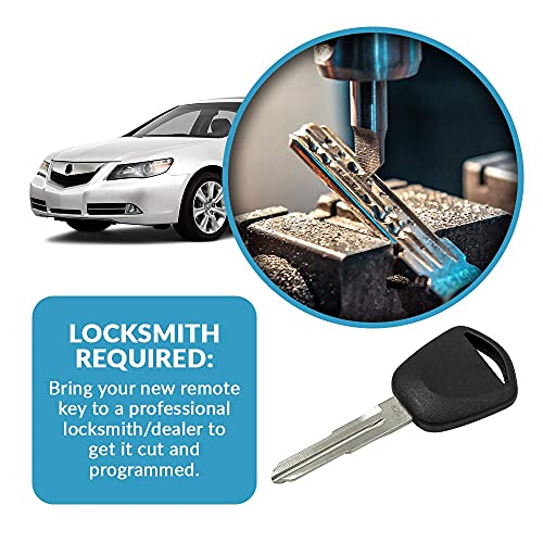 Keyless2Go Replacement for New Uncut Transponder Ignition V-Chip Car Key HD111 (2 Pack)