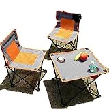 アクセス テーブル・チェアセット 折りたたみ机 イス 3点セット 収納袋付 ドリンクホルダー付き