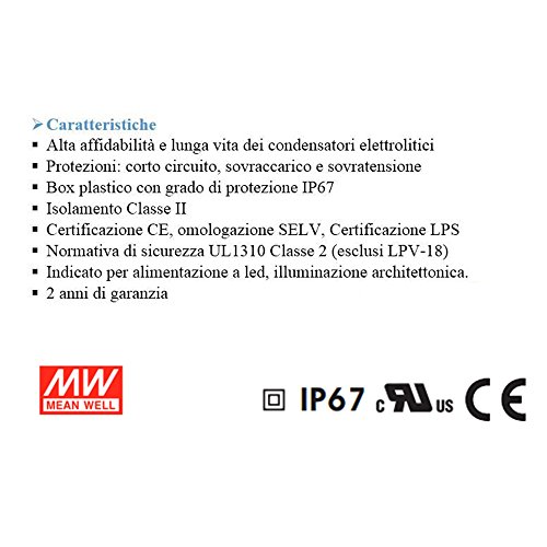 Eurekaled - Alimentatore Mean Well Impermeabile