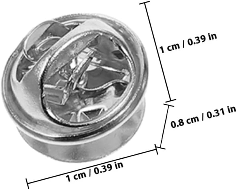TEHAUX 20Pcs Stainless Steel Pin Backs Lapel Pin Safety Clasp Brooch Backing for DIY Jewelry Making Replacement and Easy to Use