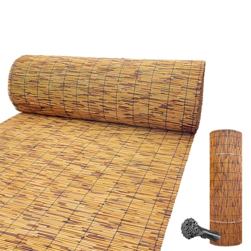 Générique Jardin Brise Vue en Bambou, 50 Cm A 140 Cm De Hauteur Canisse Clôture, Extérieur Bambou Brise-Vue avec Attaches Zip, Balcon Brise Vue pour...