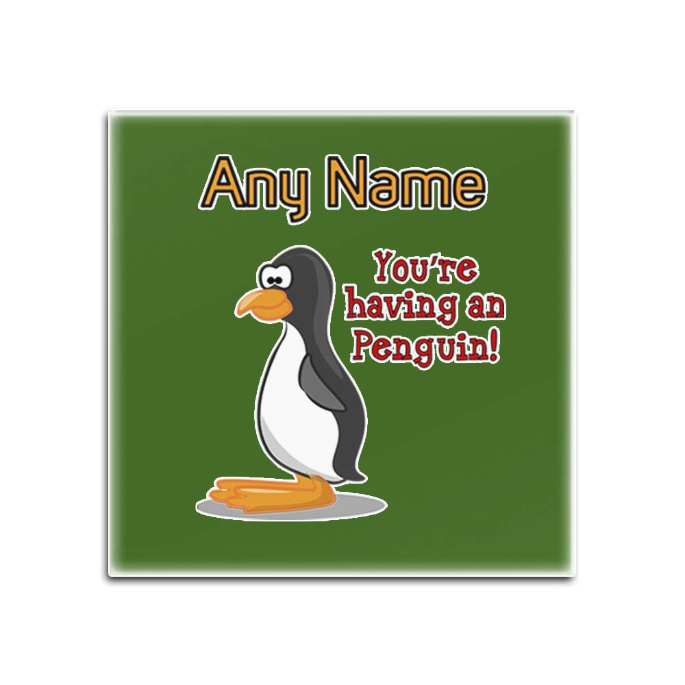 Dessous-de-verre en verre personnalisable lot de 4 carrés avec slogan animal vert