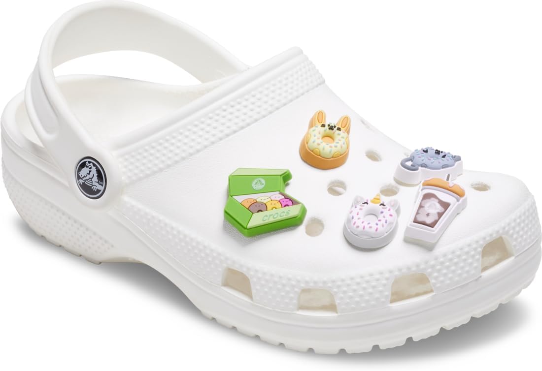 Crocs Jibbitz Charms,Coffee and Donuts 5 Pack