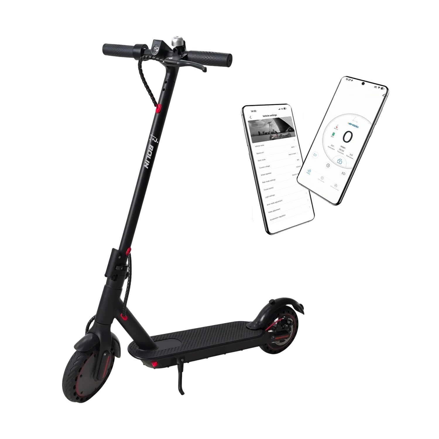 The Electric Scooter 250W Motor,20KM Range, 8.5inch Tire, 25KM/H, E Scooter For Adults And Teens, Foldable & LED Display- Fast UAE Delivery-black