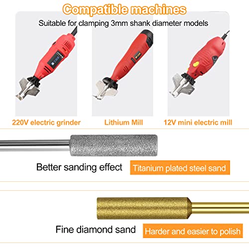 30 StüCk KettensäGe SchäRfgeräT, KettensäGeblatt Diamant SchäRfschleifstein, SäGekettenschäRfgeräT 4.0mm, 4.8mm, 5.5mm, Hochwertiger Diamant-Schleifkopf FüR Den Einsatz Mit öLkettensäGen – Bild 7