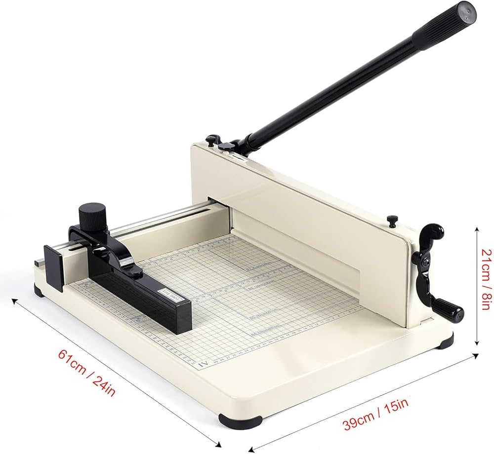 Taglierina per carta resistente, capacità 400 fogli, taglierino a ghigliottina da 30,5 cm con lama HSS per tagliare carta, foto, cartoncino e pelle