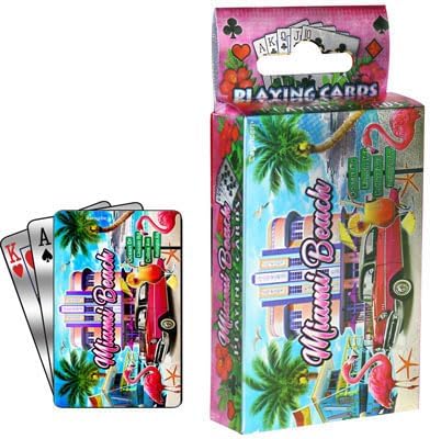 Lunch Money Baraja de póquer de cartas de Miami Beach - Viene en un estuche rígido coleccionable