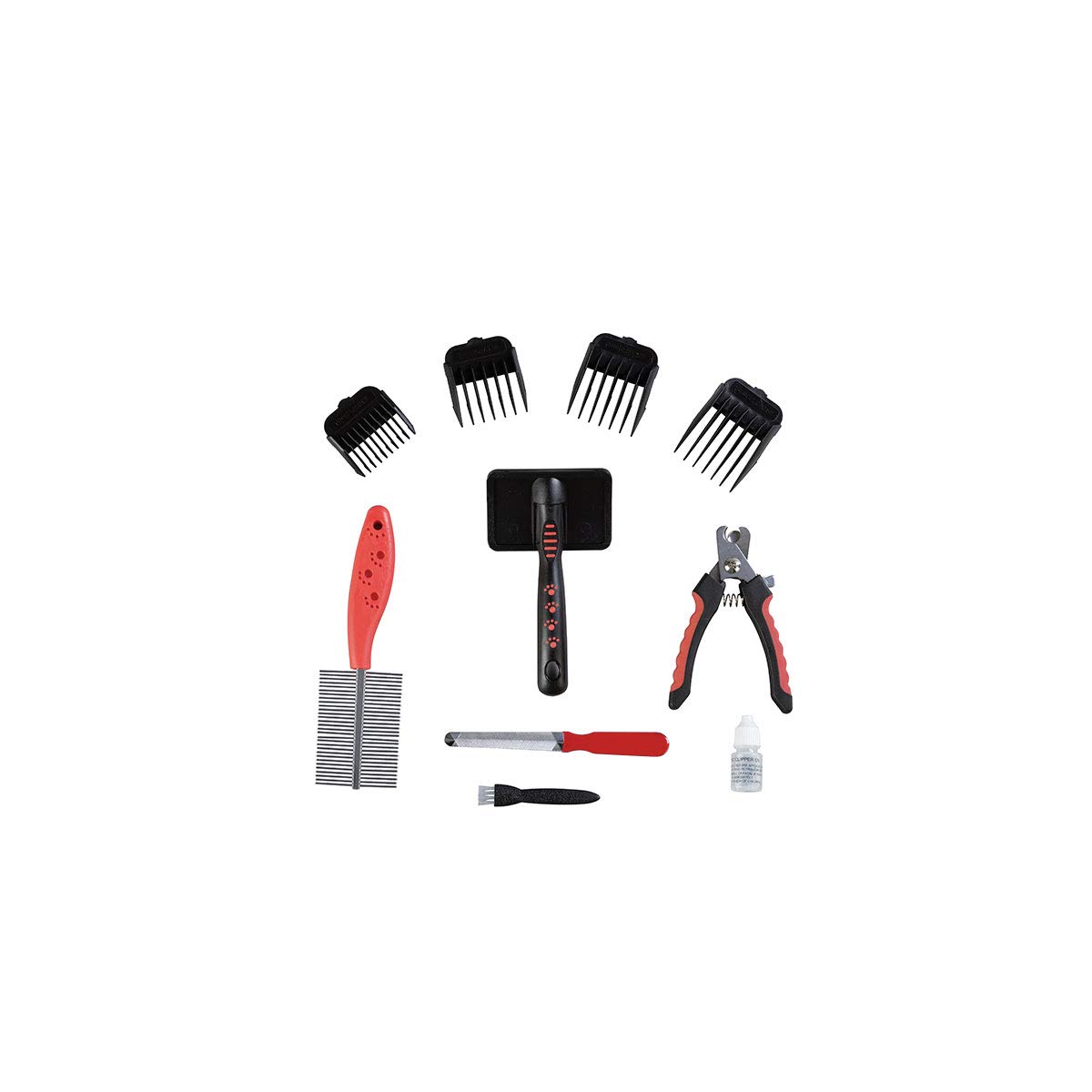 Bimar HI.PET Cortapelos Eléctrica sin Cable para Perros con Accesorios PTC1, Set de Aseo para Animales que Incluye Cepillo y Peine de Metal, Pinzas y Limas de Uñas, Kit de Estuche Ordenado
