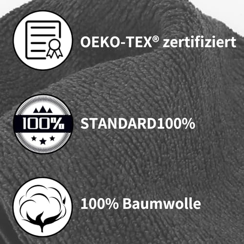 YYTECH Waschhandschuhe, 6 Stück Frottee Waschhandschuhe Waschhandschuh Waschlappen Premium 100% Baumwolle Waschlappen Set 16x21 cm weiche Qualität, saugstark und strapazierfähig – Bild 4