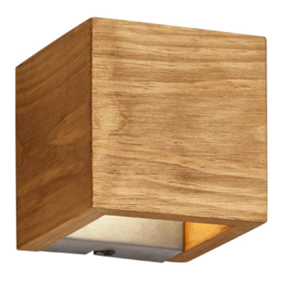 Wall Light Silver Brad LED Antique Nickel Natural Wood 4.3w Trio 223710130