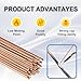 20pcs Copper Brazing Rods，Phosphor Copper Solder,BCuP-2 (5/64