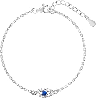 GIVA 925 Silver Evil Eye Blue Bracelet, Adjustable | Gifts for Women and Girls | With Certificate of Authenticity and 925 ... Price In India