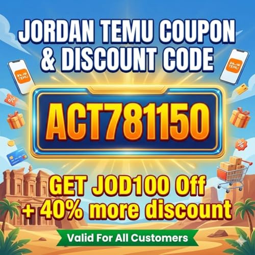 NEW &para;&deg;Jordan ⪩ Temu Coupon Code [act781150] JOD100 Off For New & Existing Users cover art