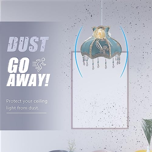 Image of European Style Vintage Lamp Shade Beads and Lace for Table and Floor Lamps Elegant Scallop Suitable for Living Room Bedroom Hotel Decor Style