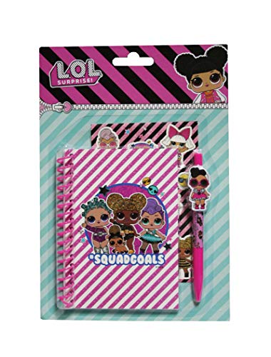 Set libreta A6 con bolígrafo y stickers Lol Surpirse 19x27 cms