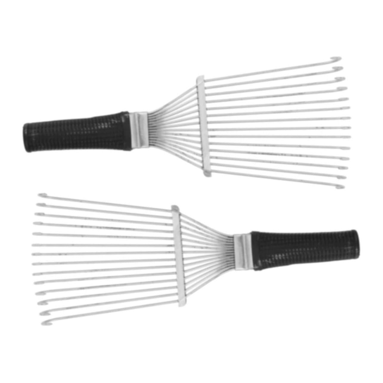 Happyyami 2Pcs Horse Grooming Rake Ergonomic Pet Hair for Cattle and Livestock Cleaning Efficient Mane and Tail Grooming Brush Lightweight and Easy to Use
