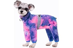 Dog Coats for Small Dogs, Fleece Dog Pajamas Full Body Jumpsuit for Small Medium Dogs