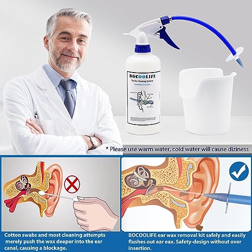 Bocoolife WYX-ZD21-IT12-14 Ear Wax Removal Kit, Ear Irrigation Flushing System Wax Cleaner Washer, Manual Ear Flush Ear Cleaning Kit, Flusher Safe Wash Effective Way Easy Washout Ear Buildup Wax thumb #2