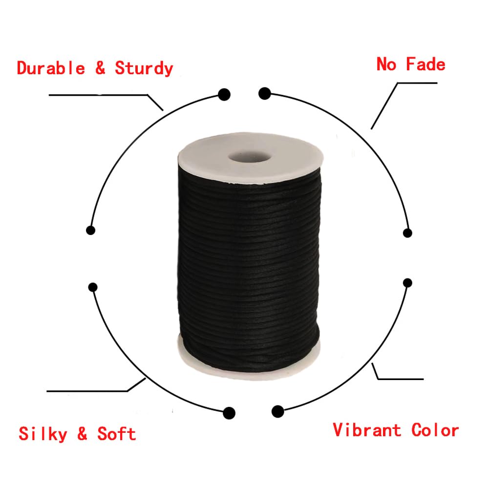 Lanyard String Rolls Nylon Beading Thread Knotting Cord 50