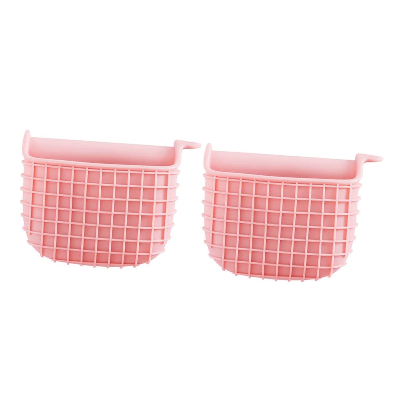 BEBEMOKO 2PCS Light Pink Silicone Heat Resistant Gloves Oven Hand Clips Scalding Kitchen Mitts for Baking Cooking Non Slip for Microwave Oven Use